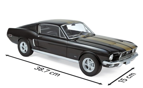 Ford Mustang Fastback 1968 Noir&Or 1/12 - 100pcs
