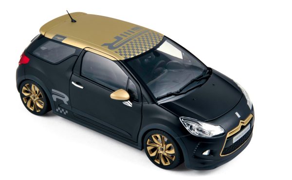 Citroën DS3 Racing 2013 Noir mat et or 1/18