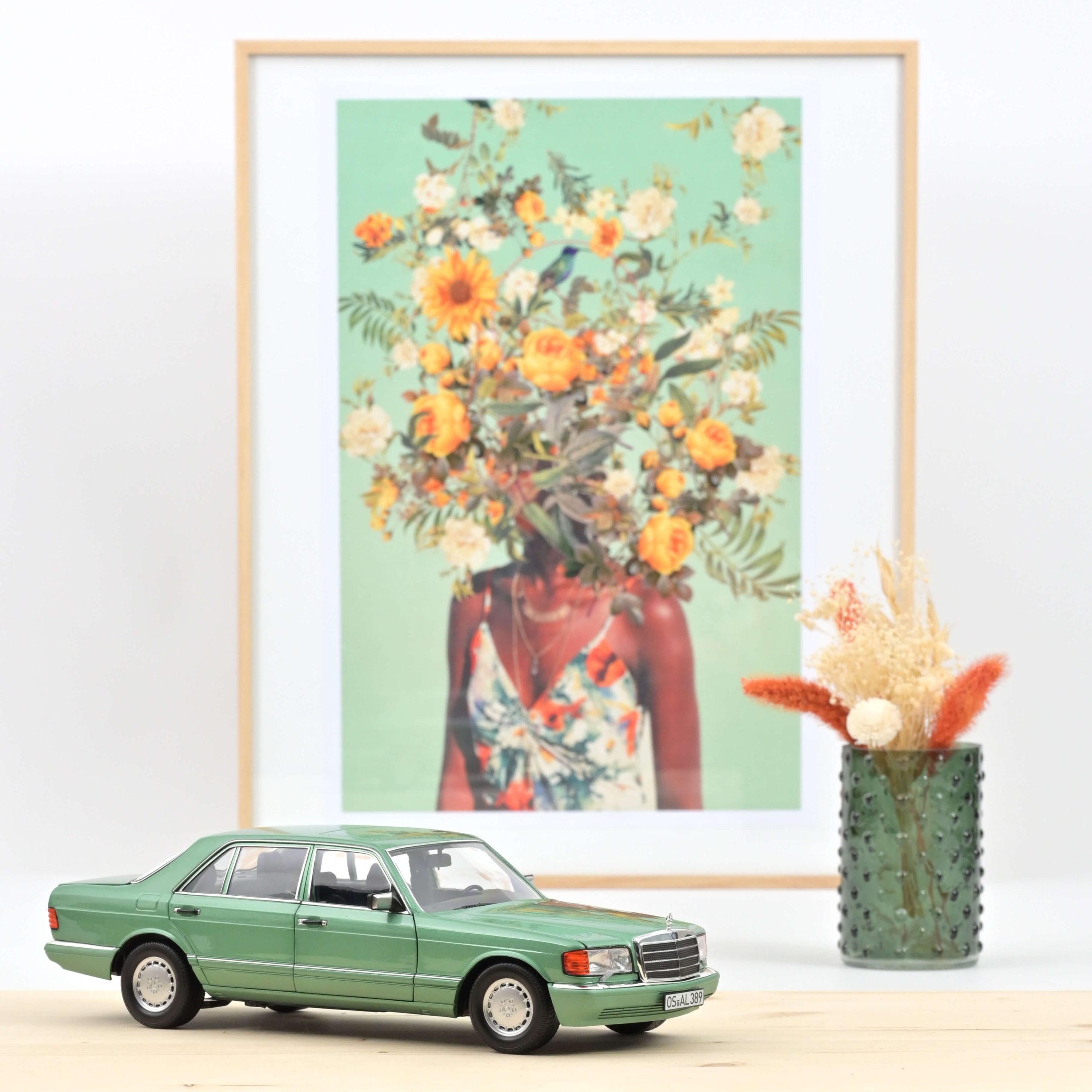 Mercedes-Benz 560 SEL 1991 Vert clair métallisé 1/18