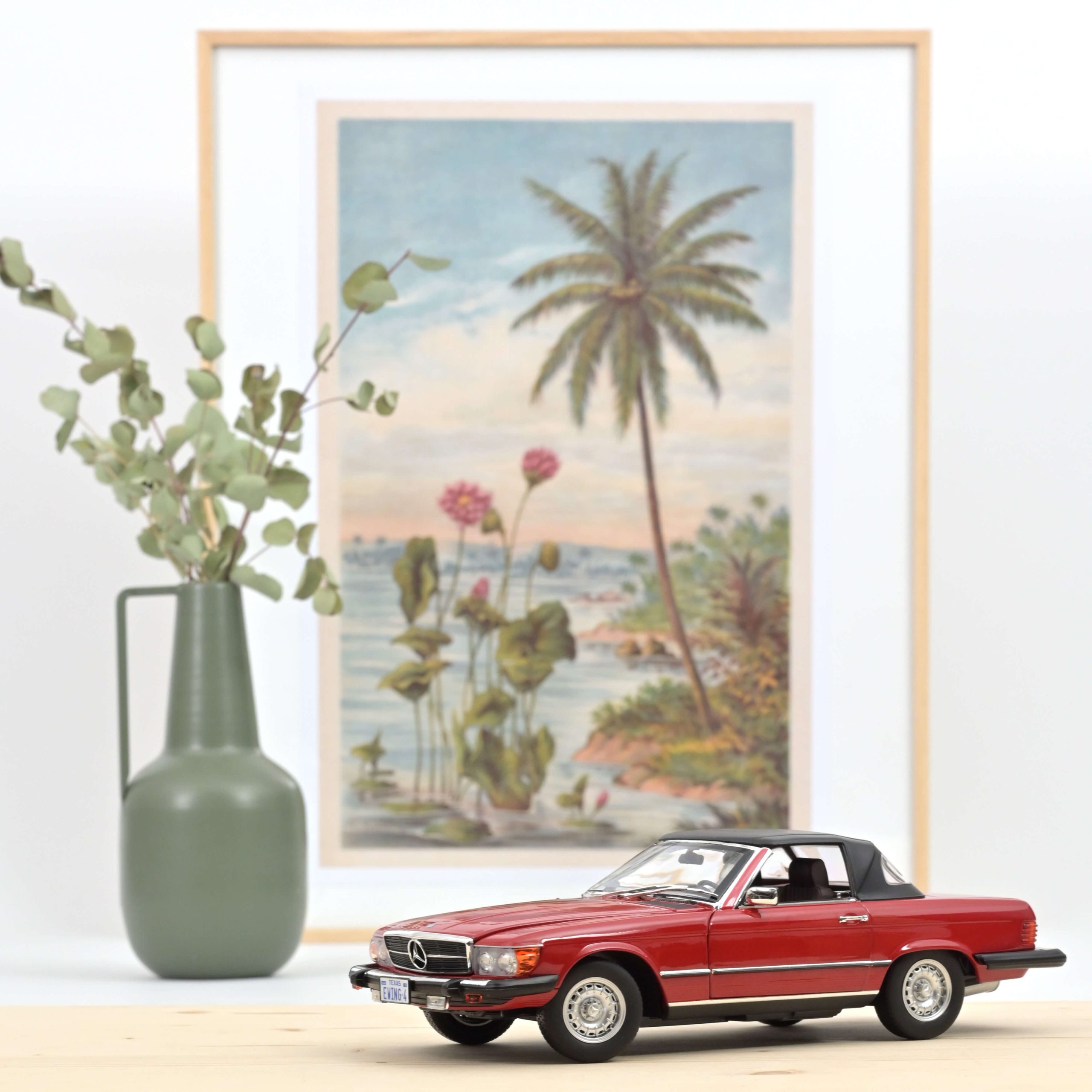 Mercedes-Benz 450 SL (version US) 1979 Rouge 1/18