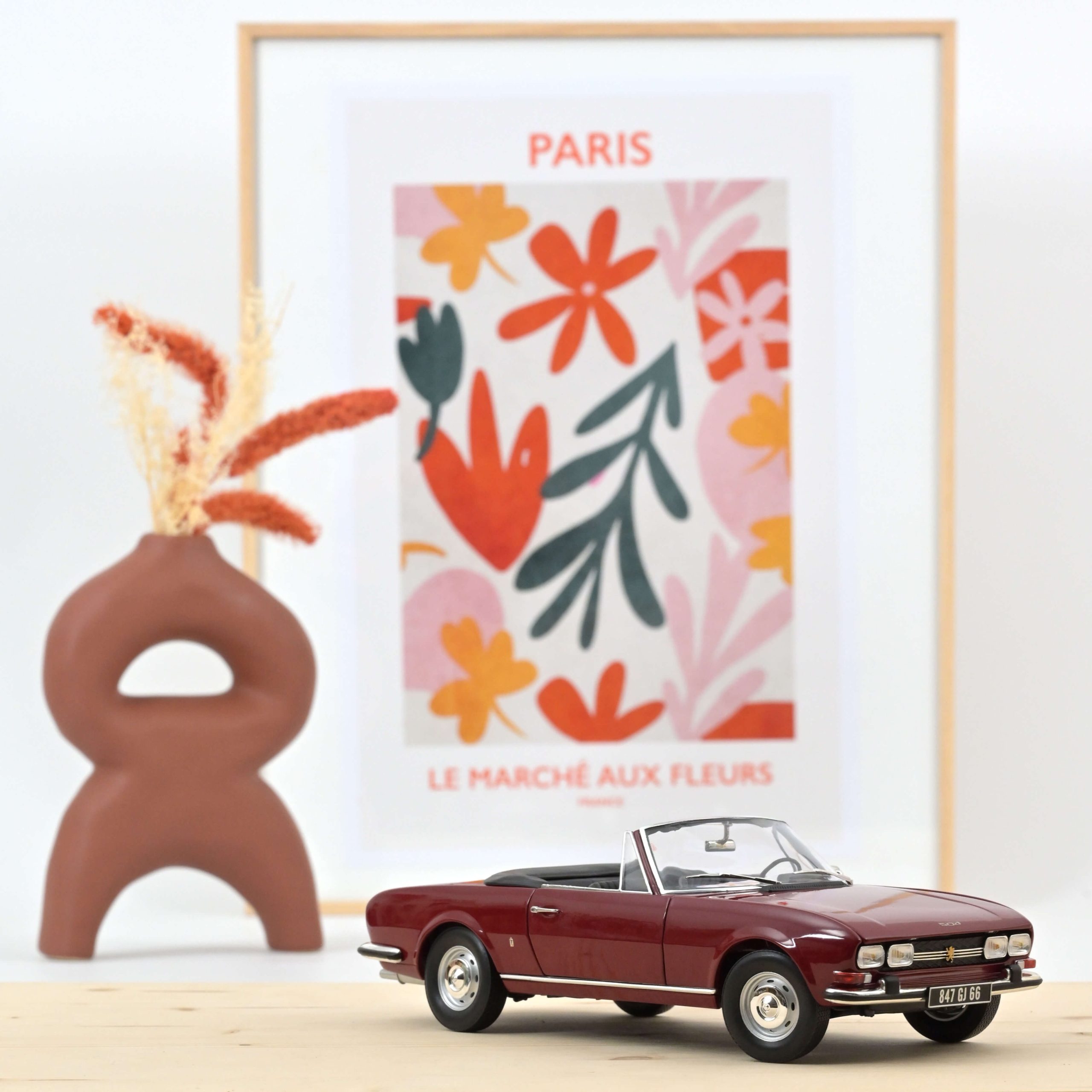 Peugeot 504 Cabriolet 1969 Rouge Andalou 1/18