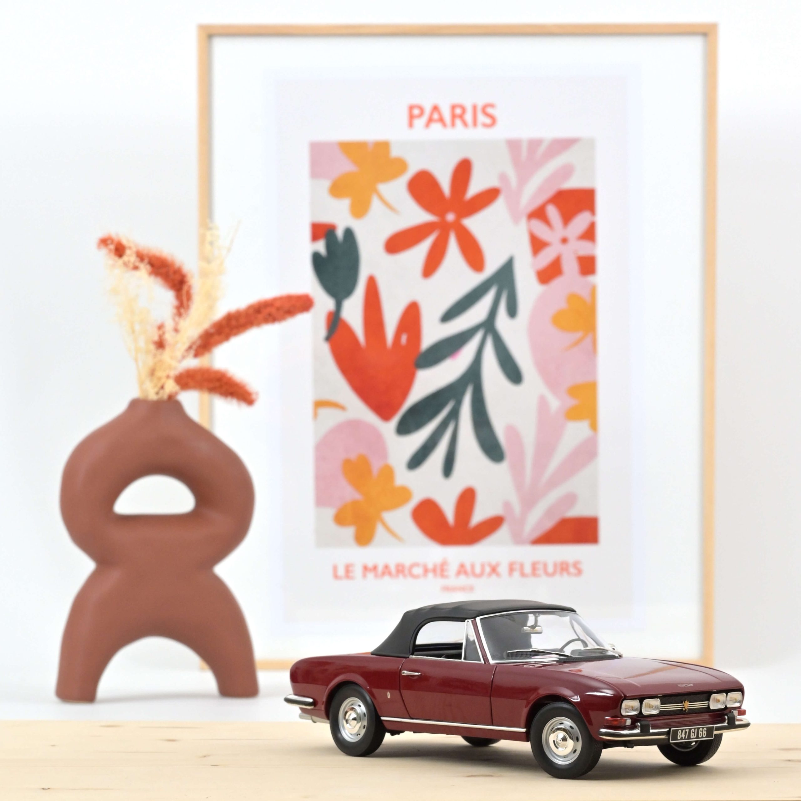 Peugeot 504 Cabriolet 1969 Rouge Andalou 1/18 – Image 2