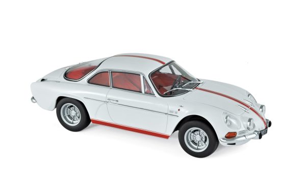 Alpine A110 1600S 1971 Blanc avec déco rouge 1/18