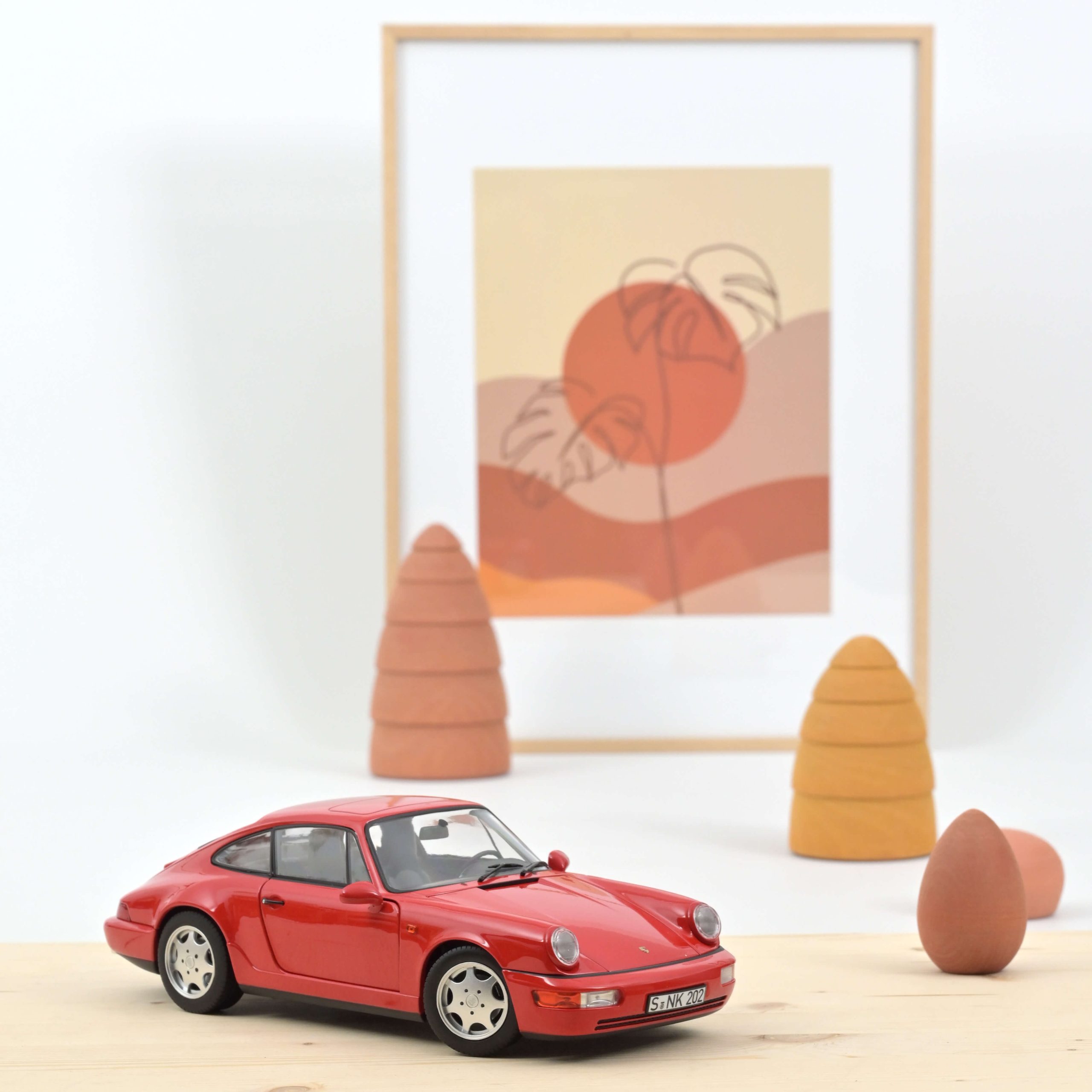 Porsche 911 Carrera 2 1990 Rouge 1/18