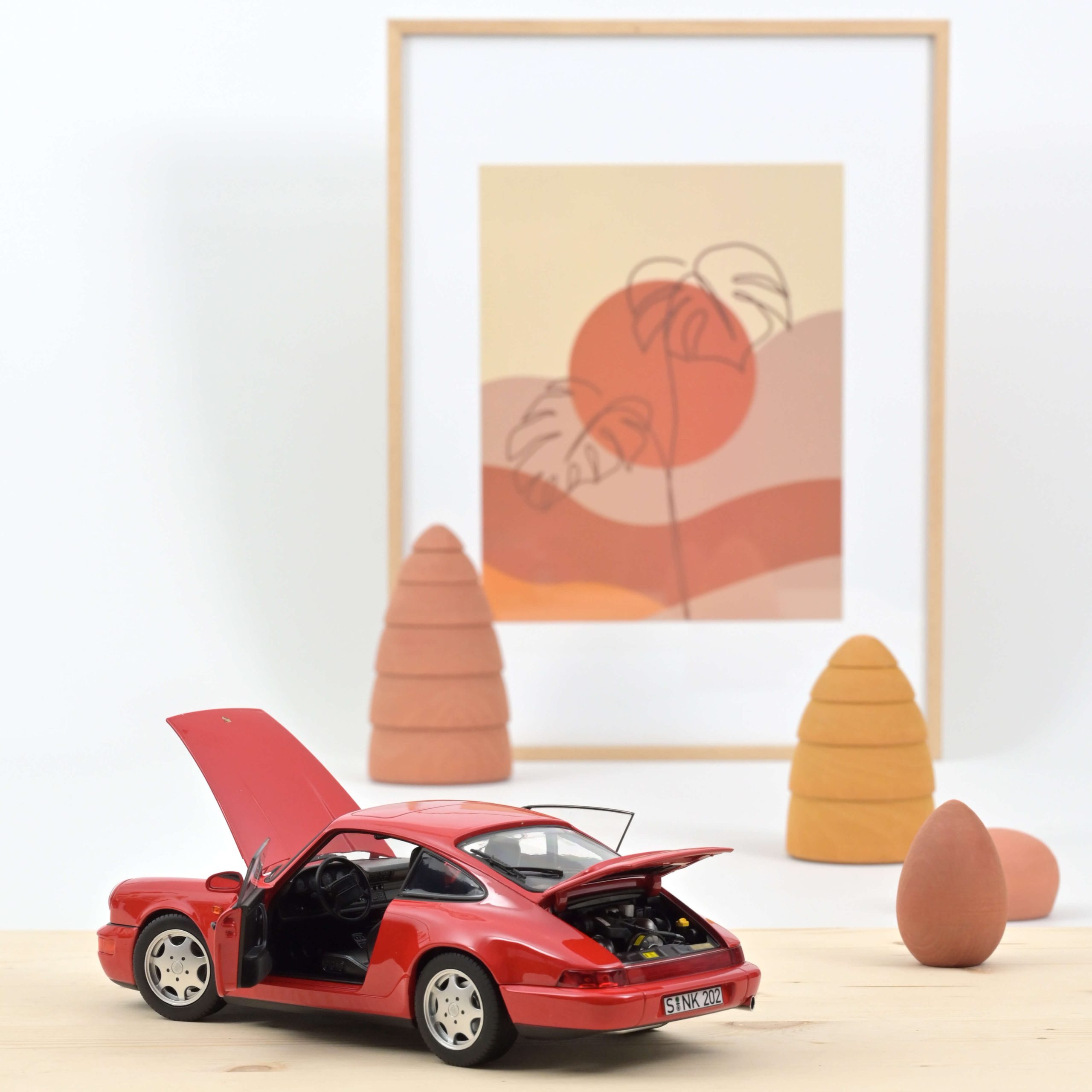 Porsche 911 Carrera 2 1990 Rouge 1/18 – Image 2