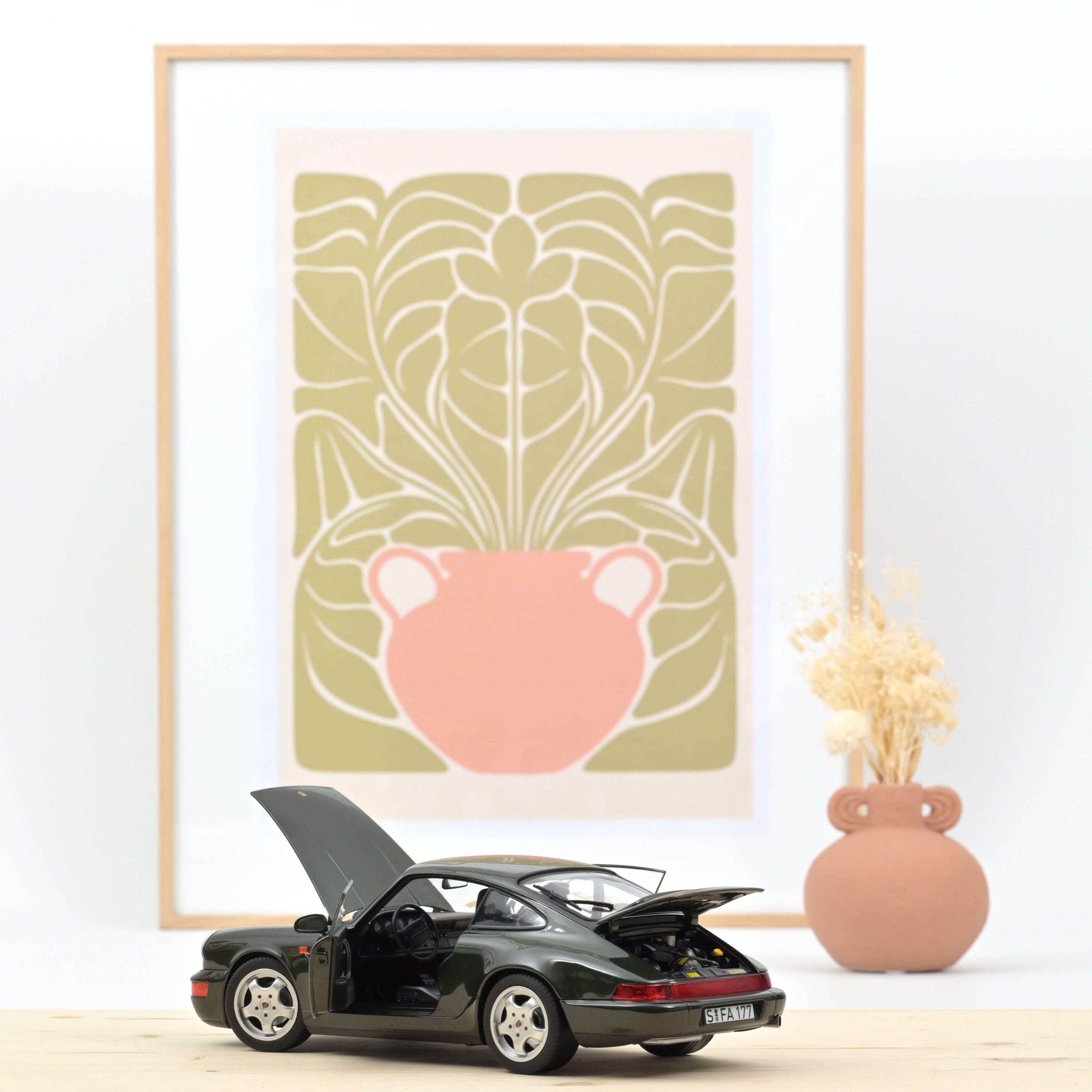 Porsche 911 Carrera 4 1992 Vert Métallisé 1/18 - 200pcs – Image 2