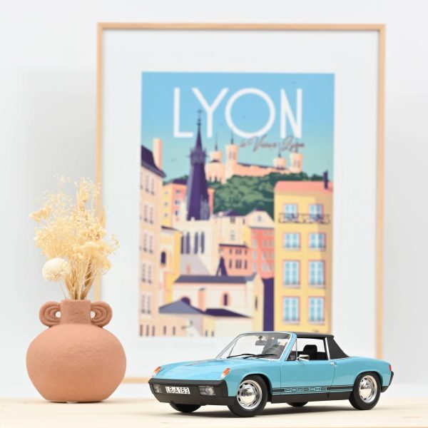 VW-Porsche 914 1.7 1973 Bleu clair 1/18 - 200pcs