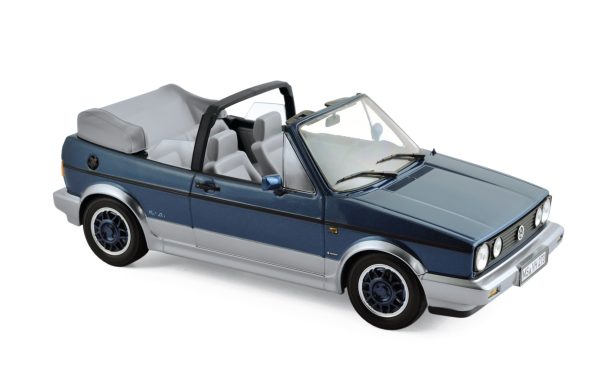 VW Golf Cabriolet Bel Air 1992 Bleu métallisé 1/18