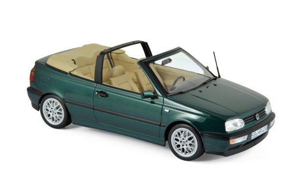 VW Golf Cabriolet 1995 Bleu vert métallisé 1/18
