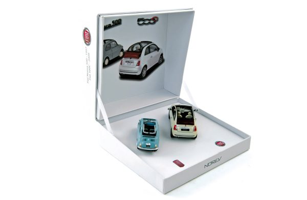 Coffret cadeau Fiat 500 1957&500 C 2009 1/43