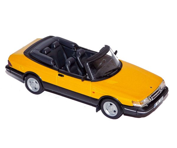 Saab 900 Turbo 16 S Cabriolet 1991 Monte Carlo Jaune 1/43