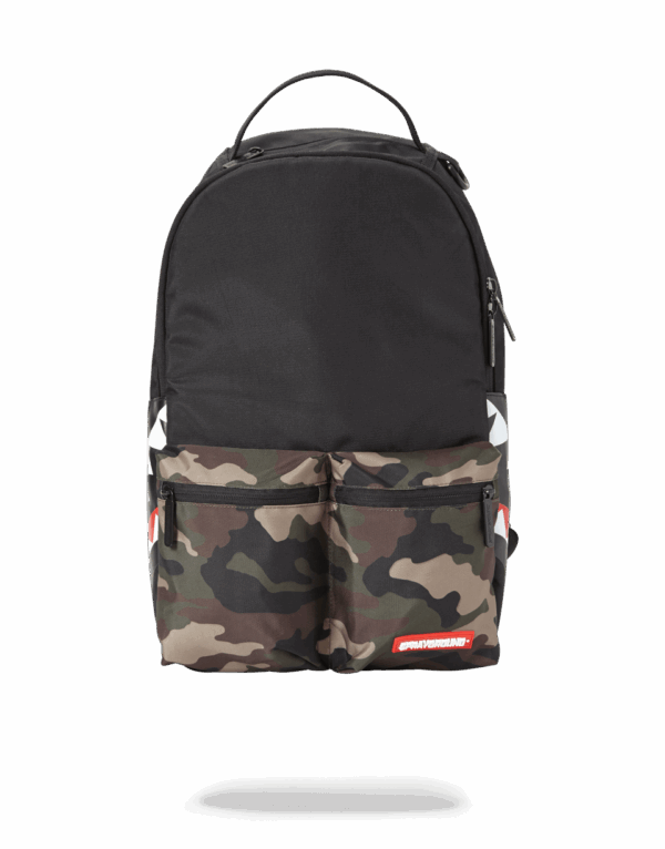 Sprayground Backpack Camo Side Shark Double Cargo Black