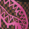 Pink Drip Brown Check Dlx Backpack – Image 5