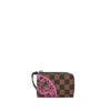 Pink Drip Brown Check Wallet – Image 3
