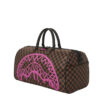 Pink Drip Brown Check Duffle – Image 2