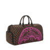 Pink Drip Brown Check Duffle – Image 3