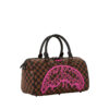 Pink Drip Brown Check Mini Duffle – Image 2