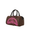 Pink Drip Brown Check Mini Duffle – Image 3
