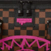 Pink Drip Brown Check Mini Duffle – Image 6
