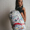 Glitch White Check Dlxvv Backpack – Image 2