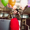 Red Checkered Flock Backpack – Image 2