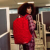 Red Checkered Flock Backpack – Image 6