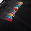 Shaded Embroidery French Terry T-shirt Blk – Image 3