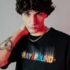 Shaded Embroidery French Terry T-shirt Blk – Image 5