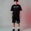 Shaded Embroidery French Terry T-shirt Blk – Image 6