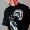 B&w Comic Shark Over T-shirt – Image 2