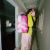 Pink&cream Check Backpack – Image 2