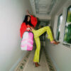 Pink&cream Check Backpack – Image 4