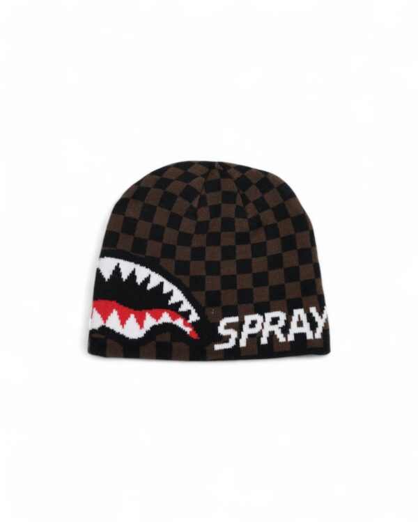 Check Brown Beanie
