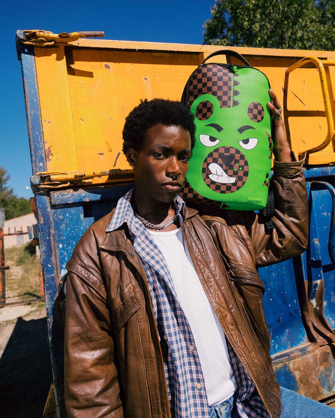 Green Bear Face Backpack – Image 4