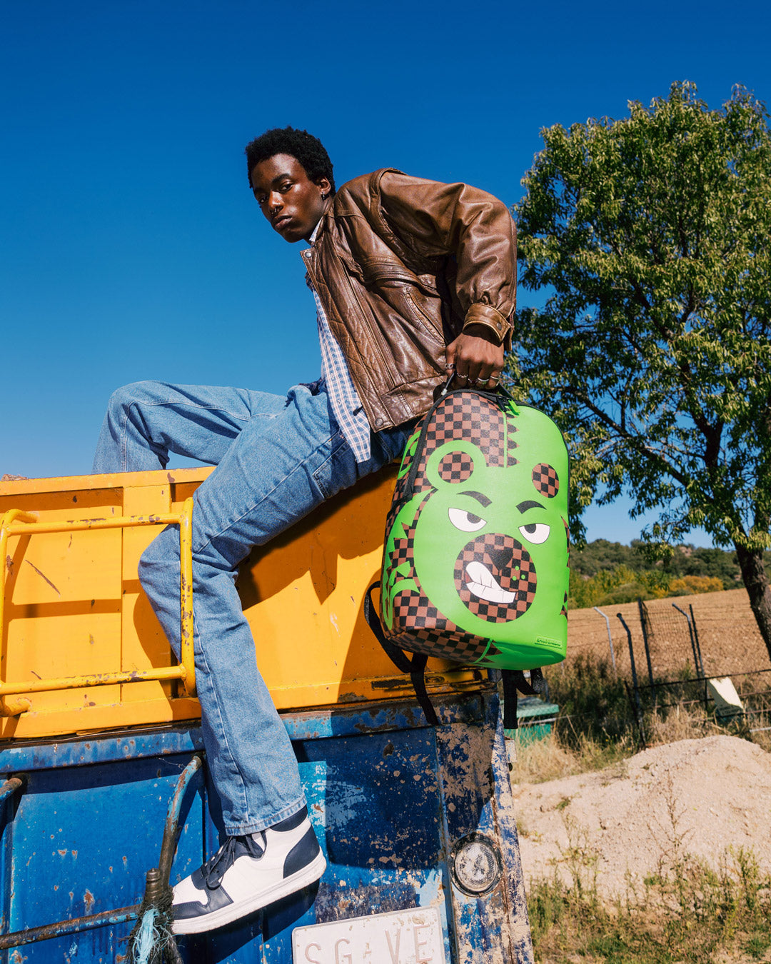 Green Bear Face Backpack – Image 6