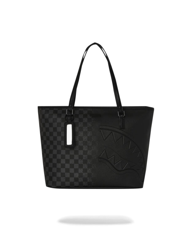 Half Spritz Black/grey Check Tote