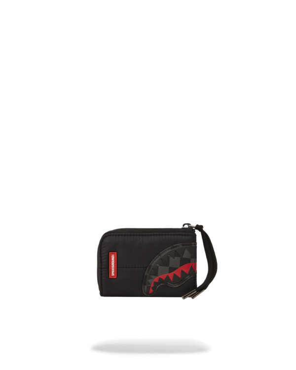 Black Puffer Grey Check Wallet