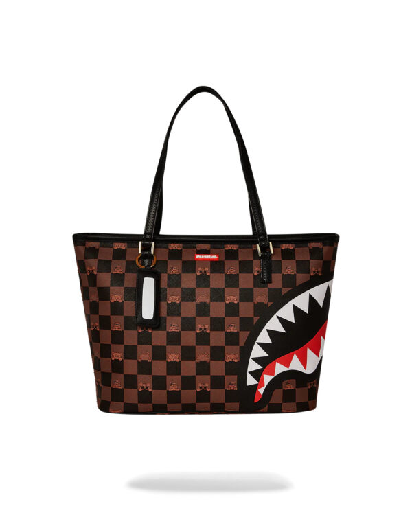 PEEKING CHARACTER CHECK TOTE