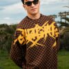 CHECKERED COLOR SCRATCH CREWNECK – Image 3