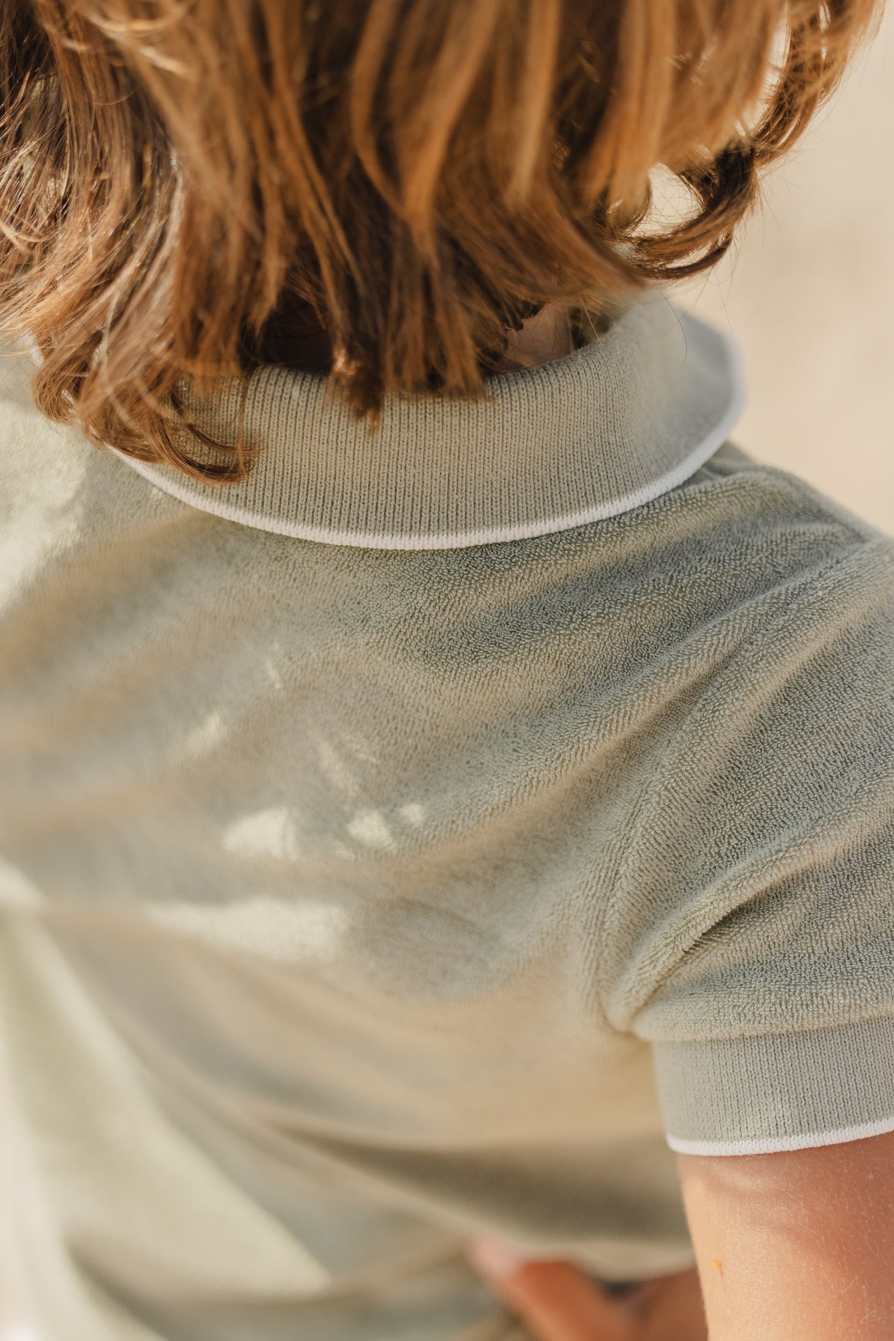 Polo - Vert fougère maille éponge – Image 3