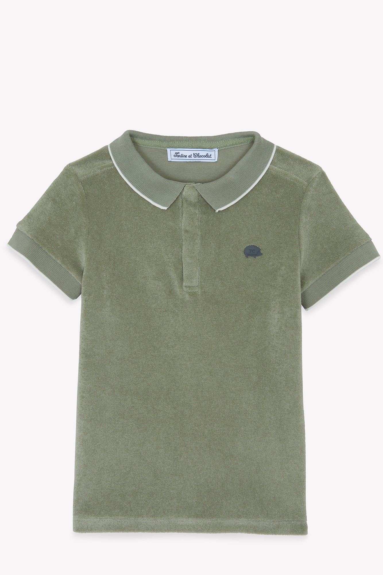 Polo - Vert fougère maille éponge – Image 4