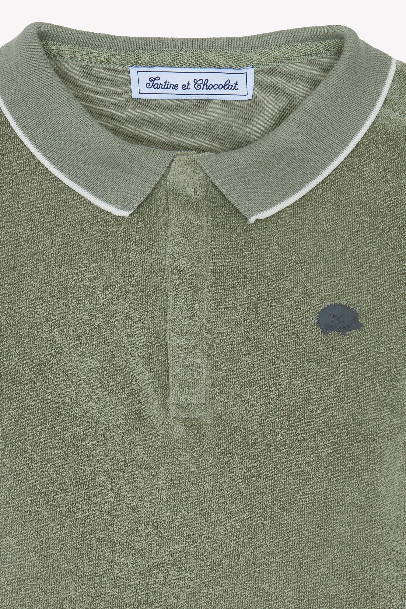 Polo - Vert fougère maille éponge – Image 6