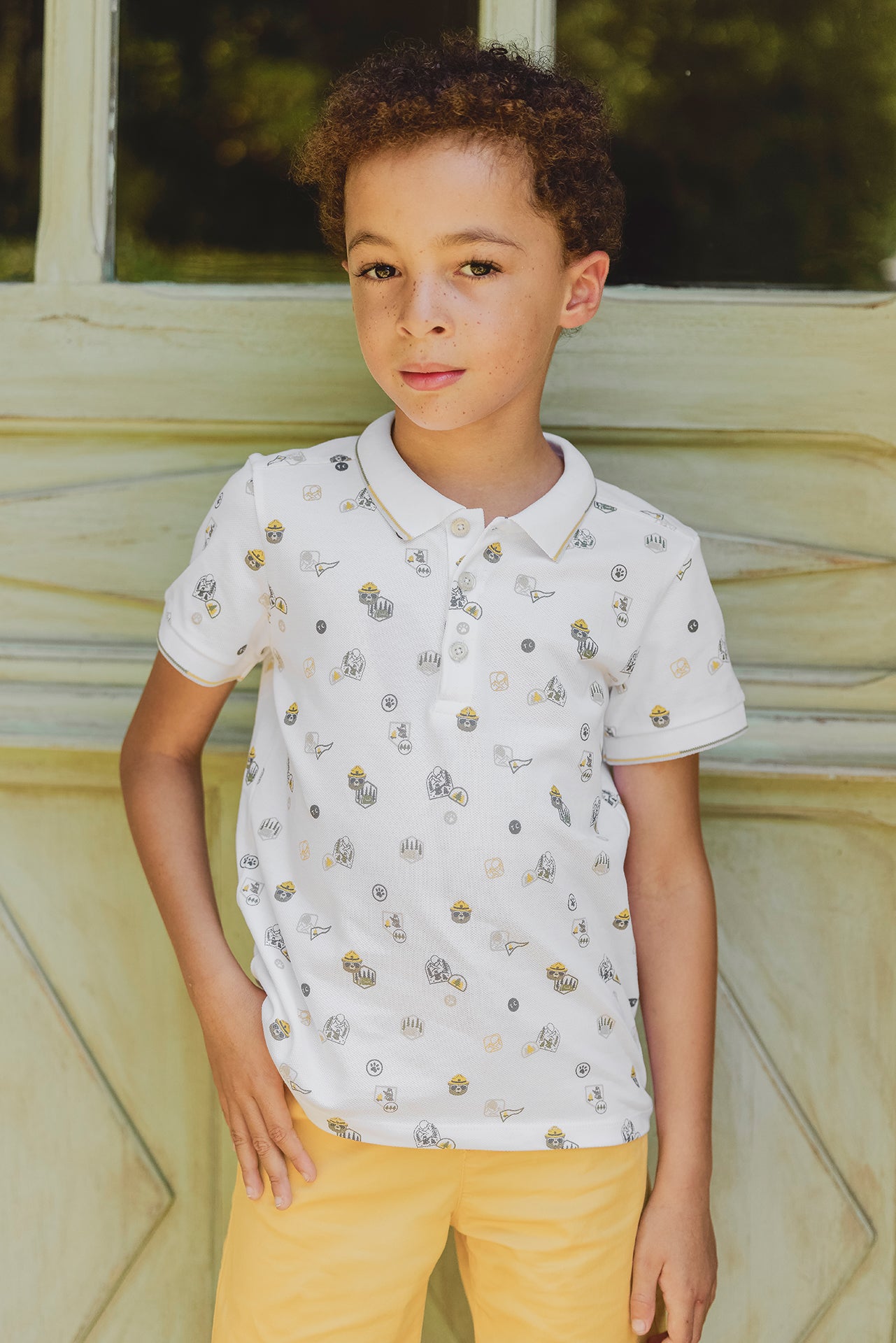 Polo - Vert fougère illustration explorateur