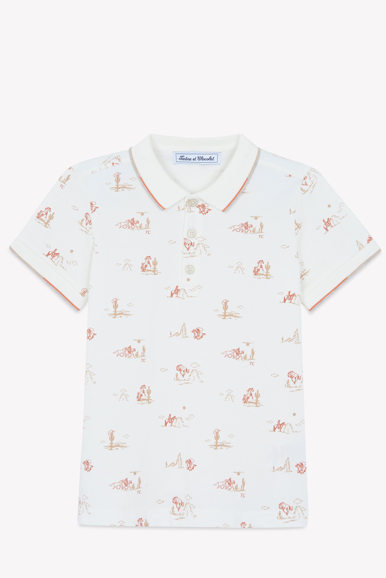 Polo - écru illustration cowboy – Image 2