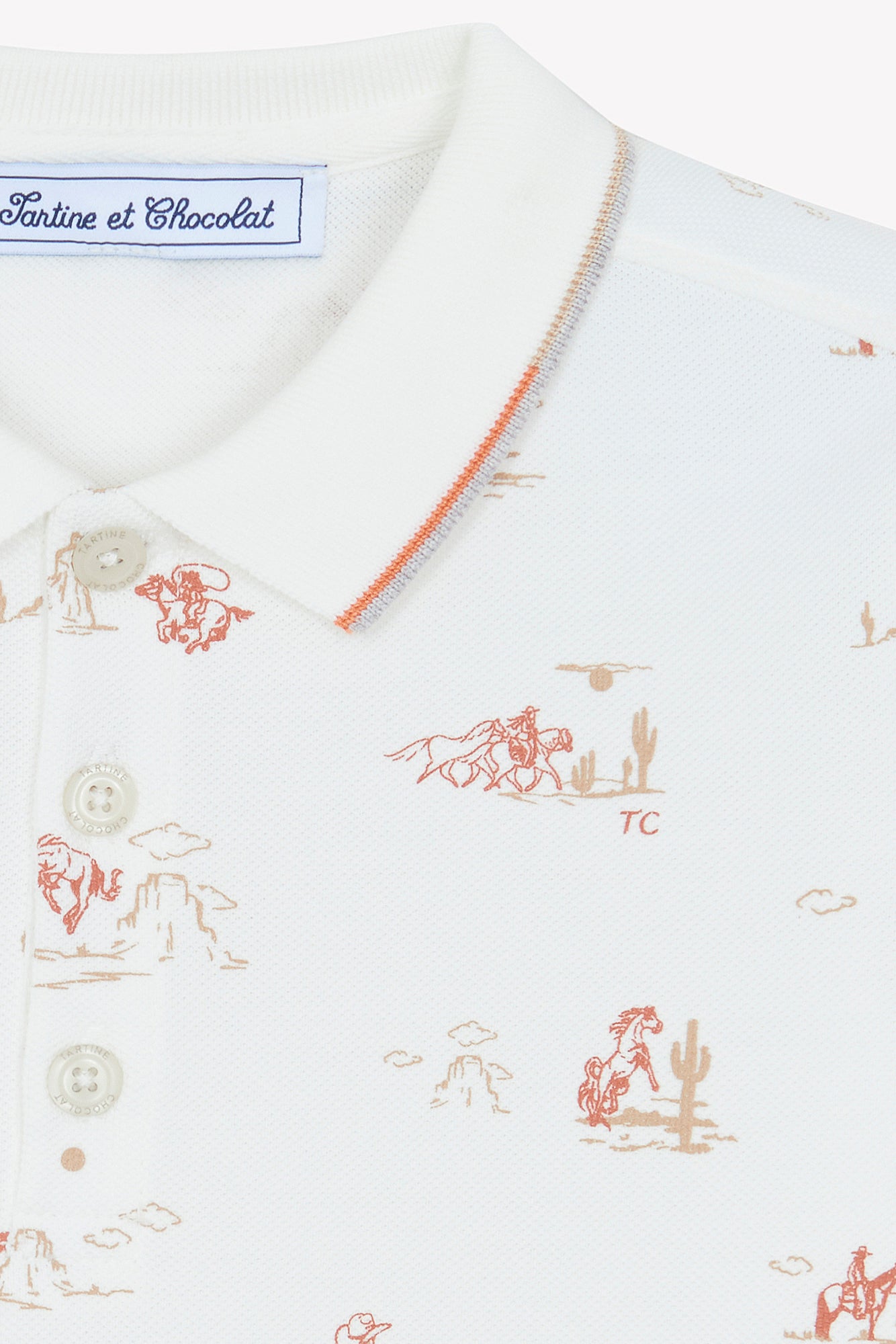 Polo - écru illustration cowboy – Image 4