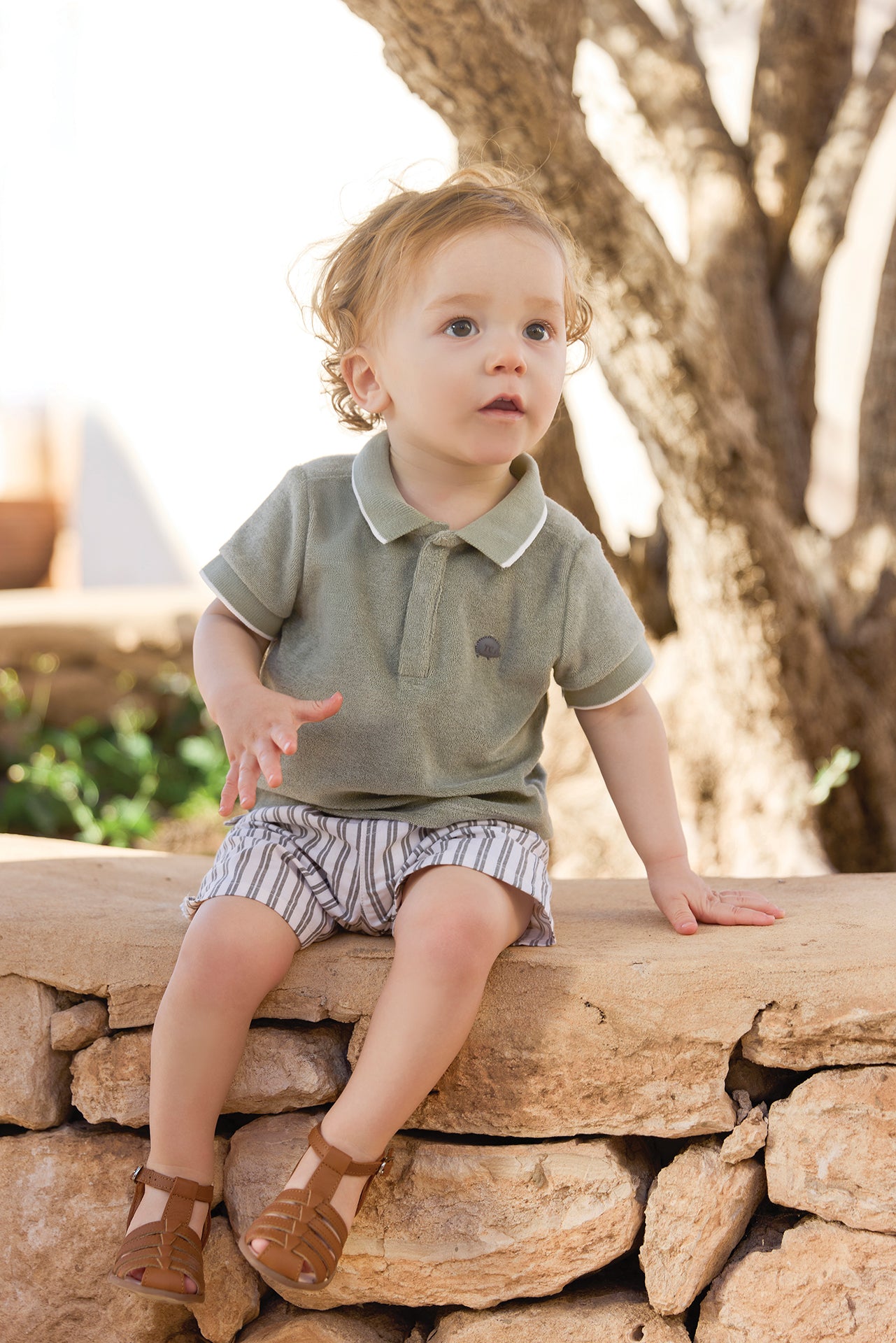 Polo - Vert fougère maille éponge