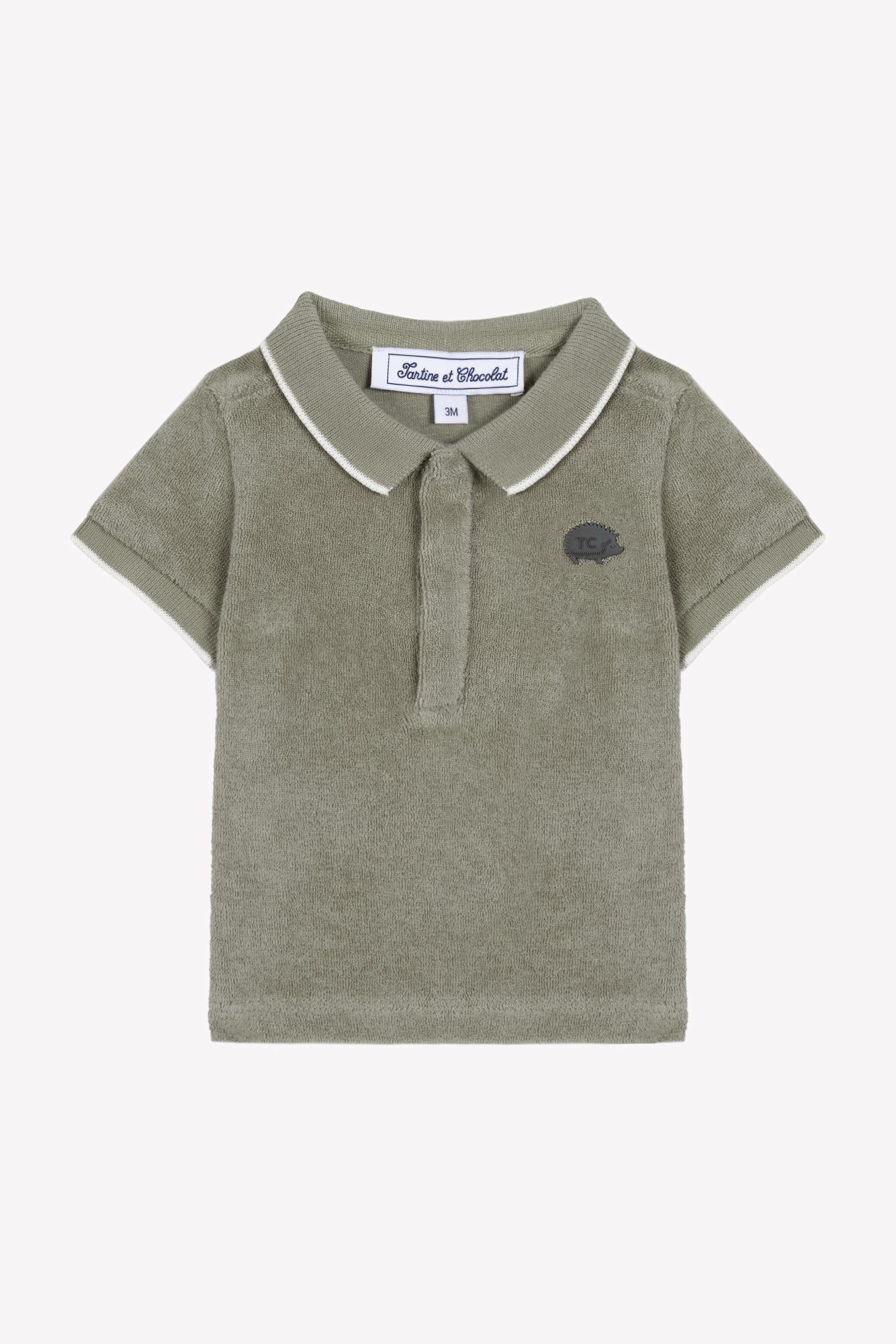 Polo - Vert fougère maille éponge – Image 3