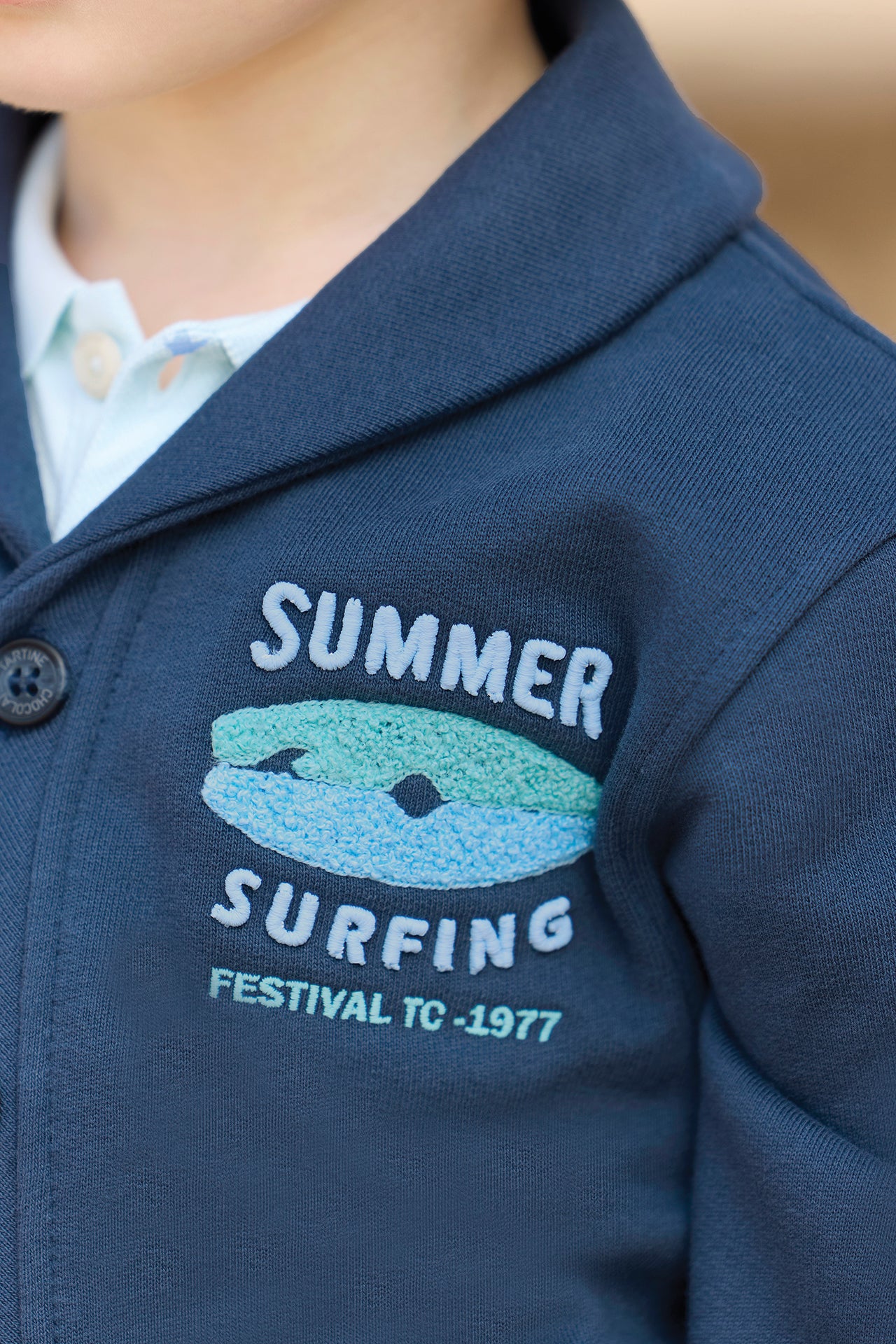 Gilet - Marine col châle summer surfing – Image 2