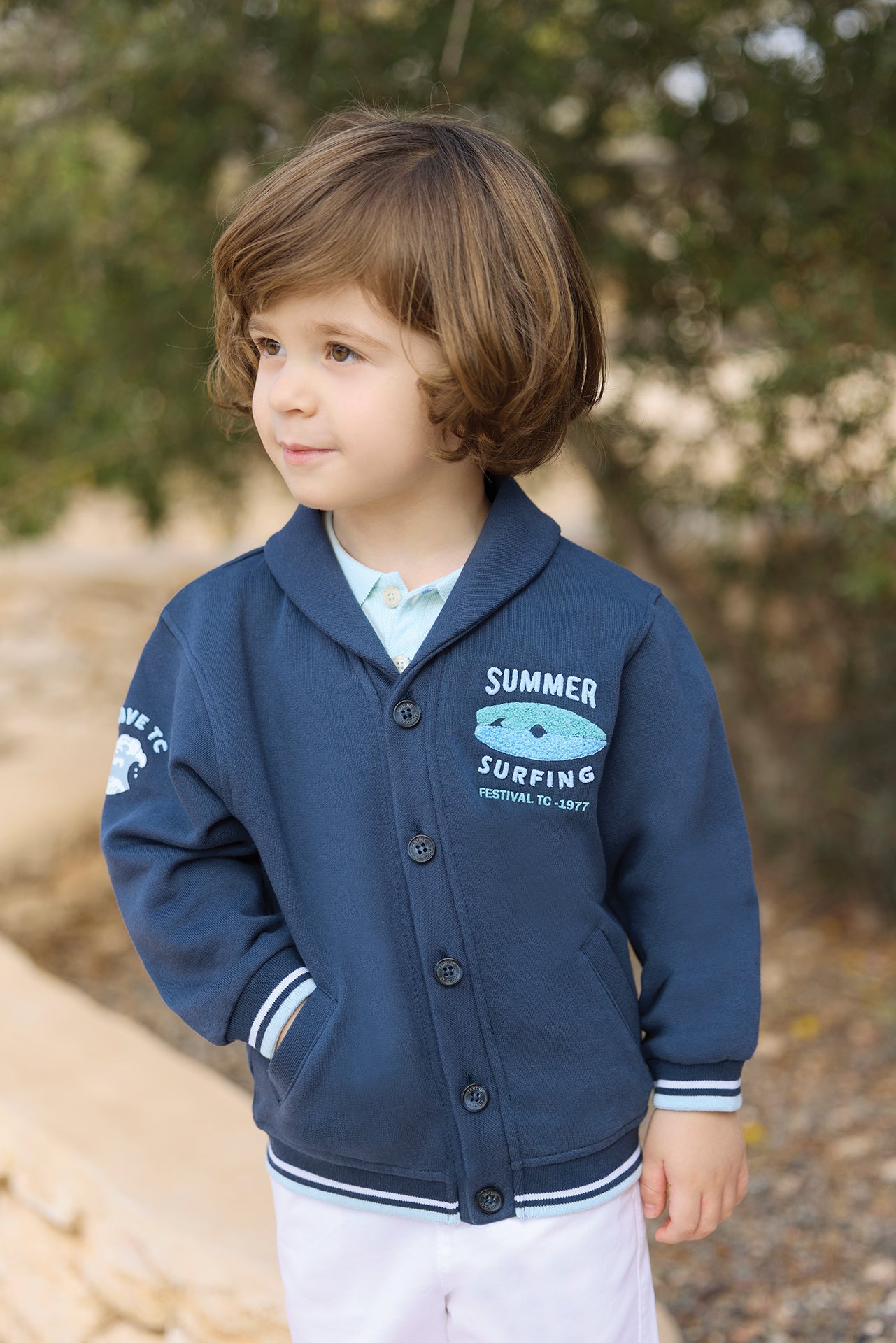 Gilet - Marine col châle summer surfing