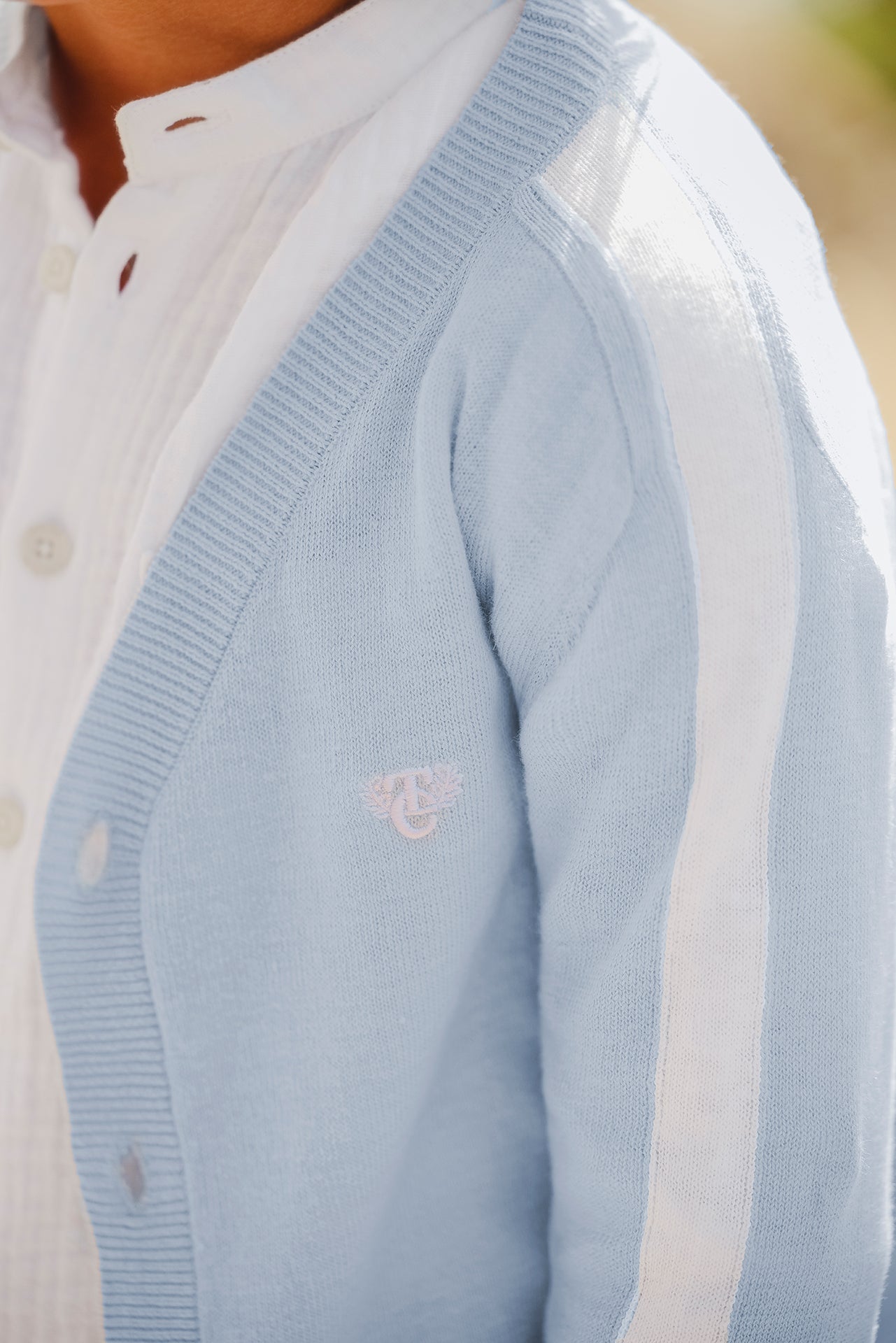 Gilet - Bleu lavé lin – Image 3